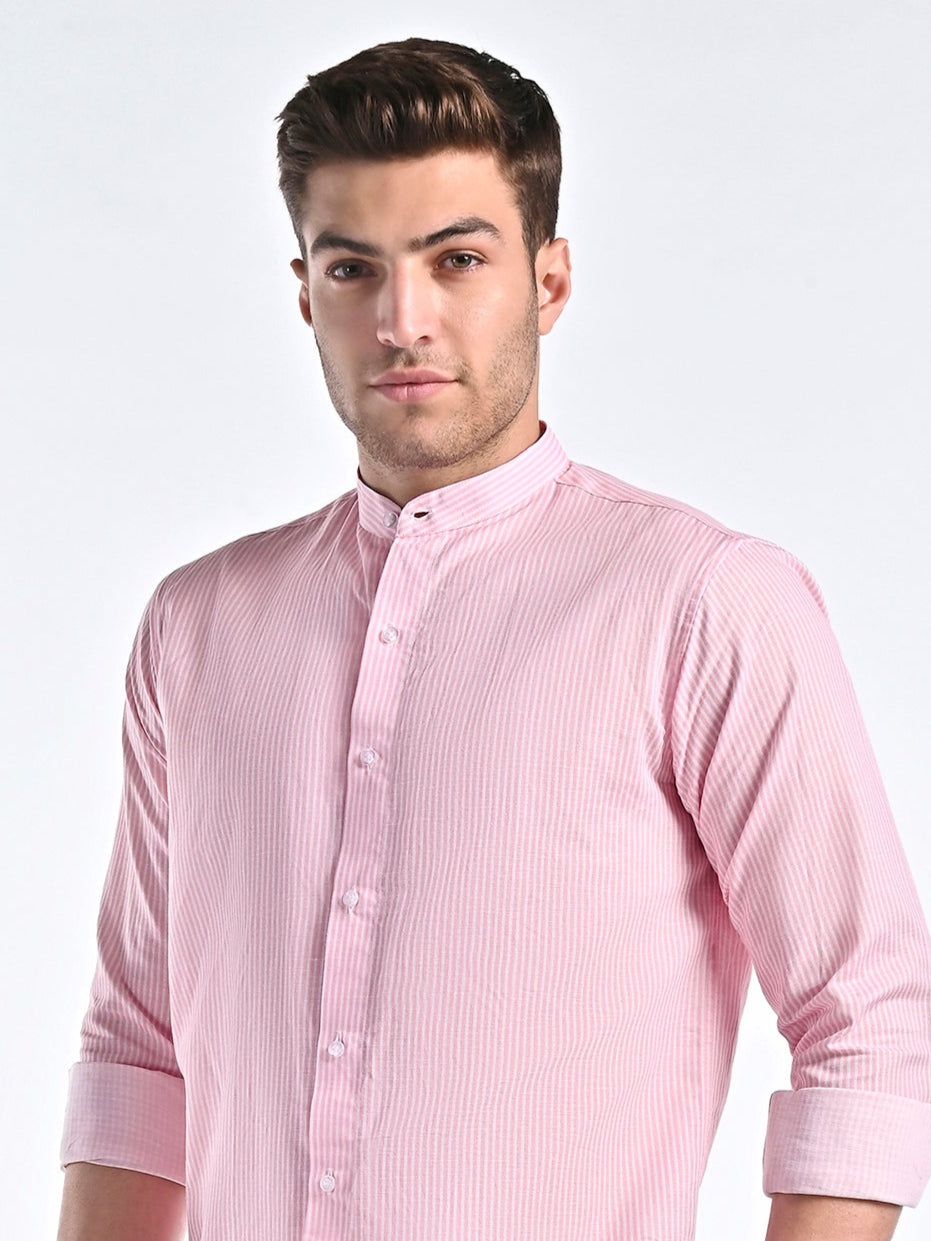 Pinstripe linen Coral reef Shirt