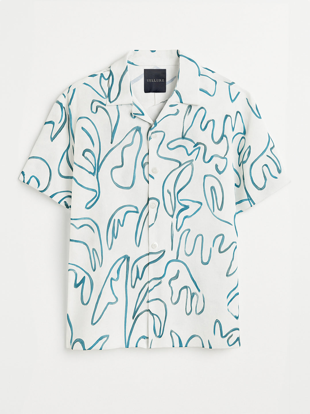 Blue Wave Cuban Collar Shirt