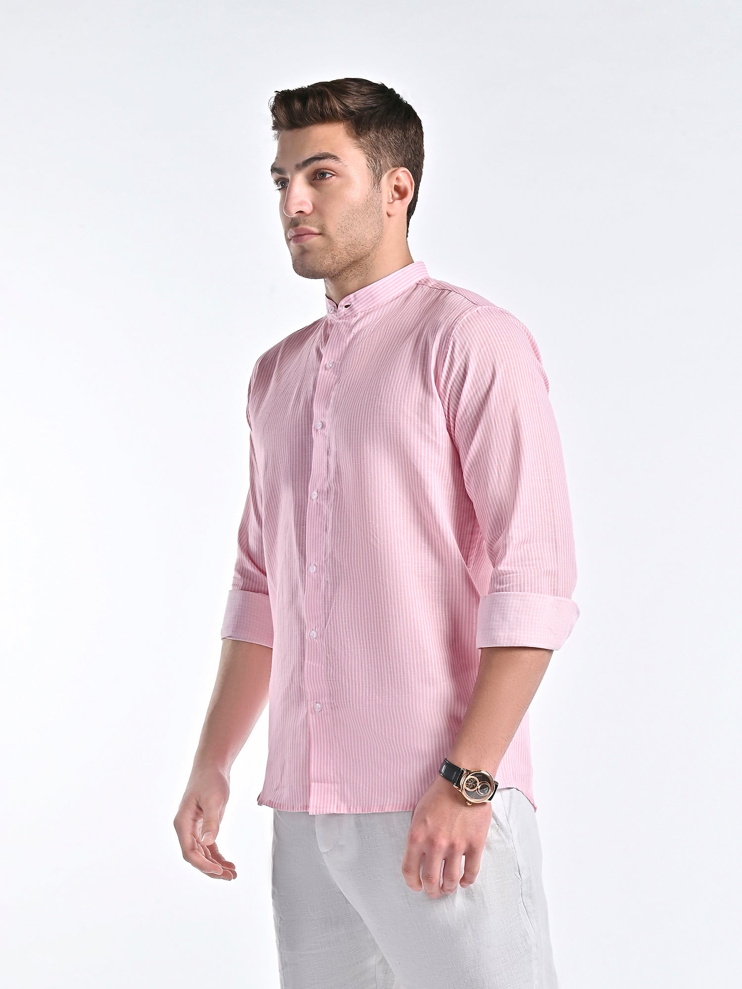 Pinstripe linen Coral reef Shirt