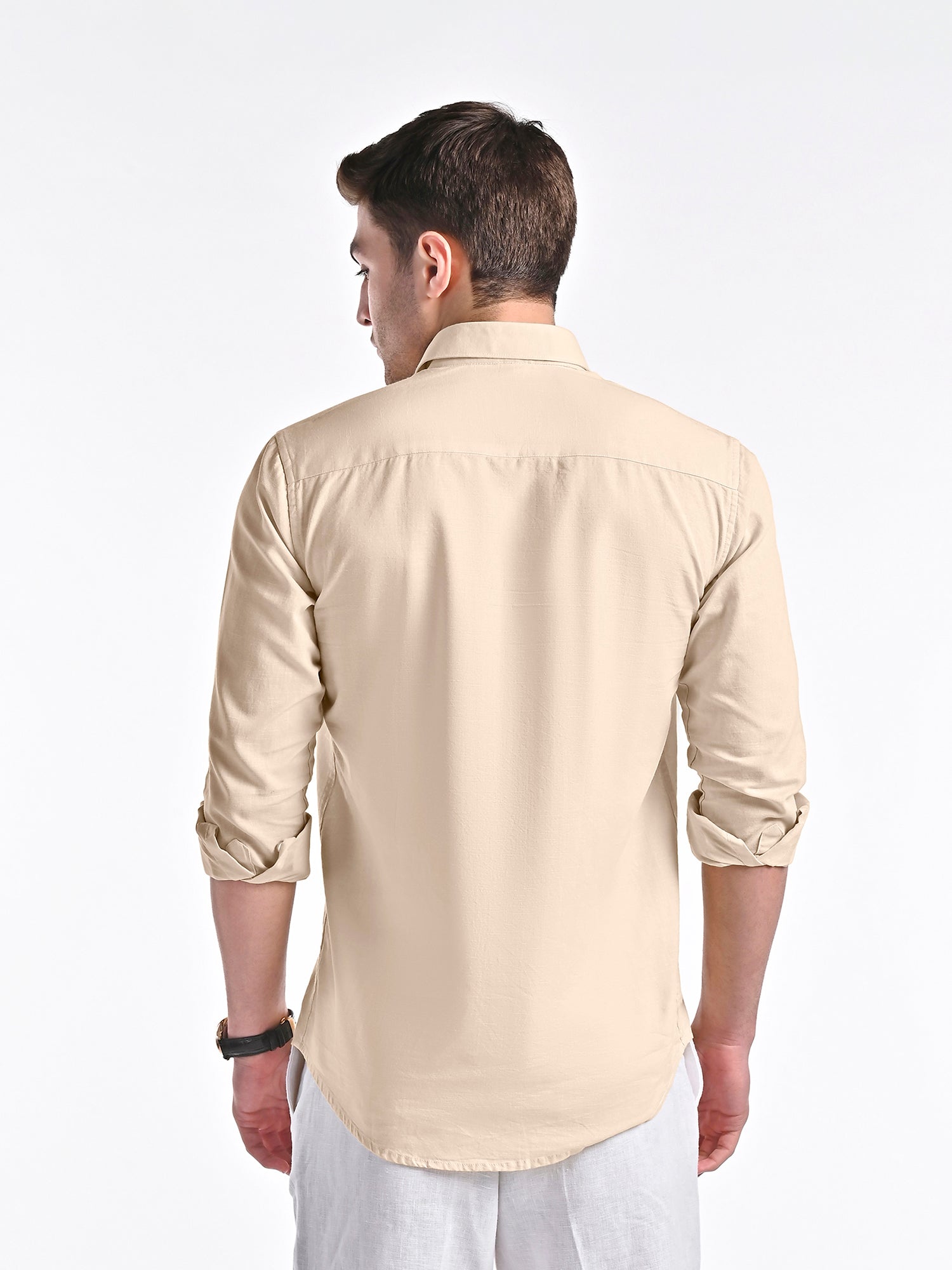 Beige Cotton Linen Shirt