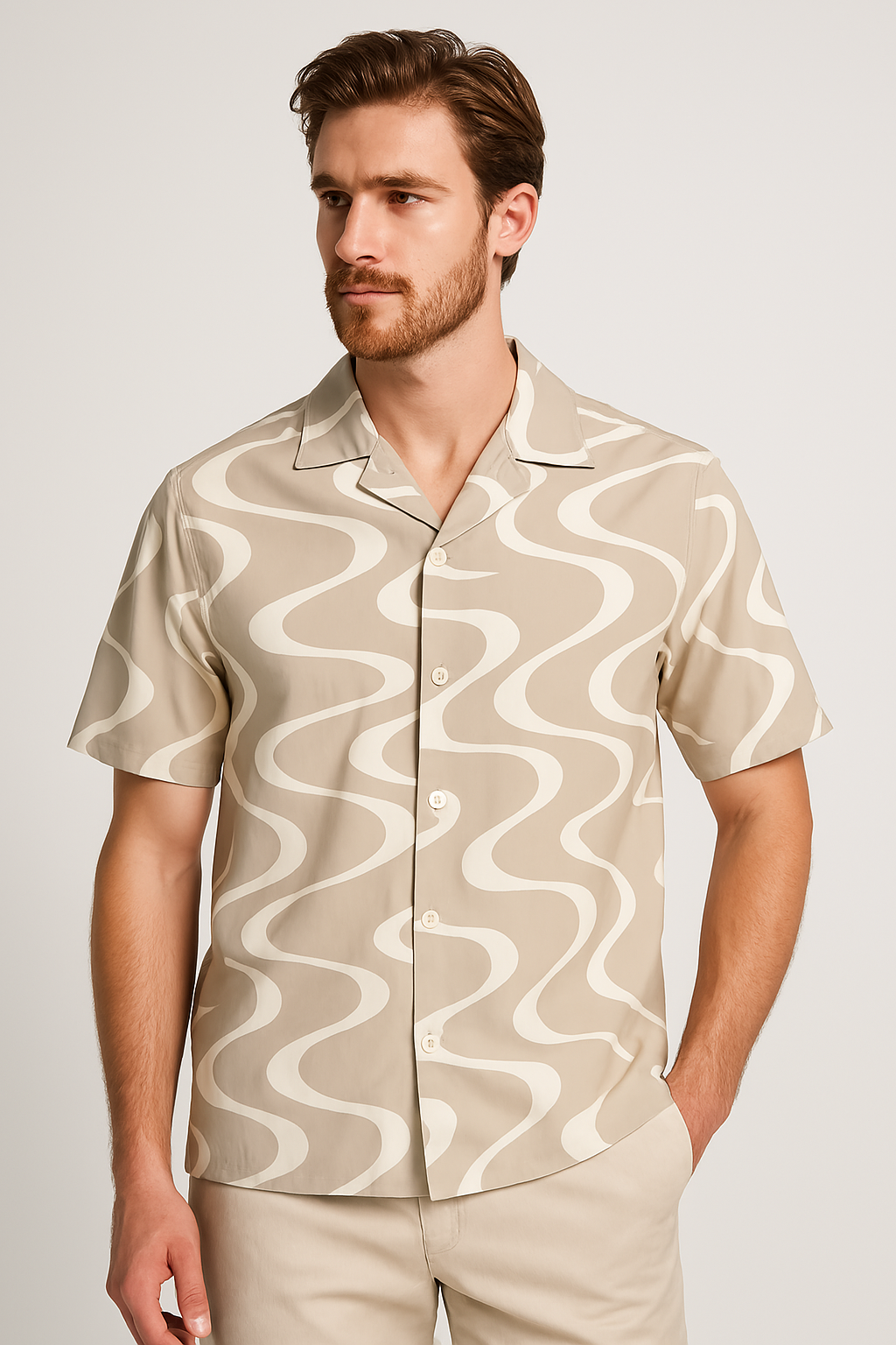 Sand Dunes Organic Cotton Camp Collar Shirt