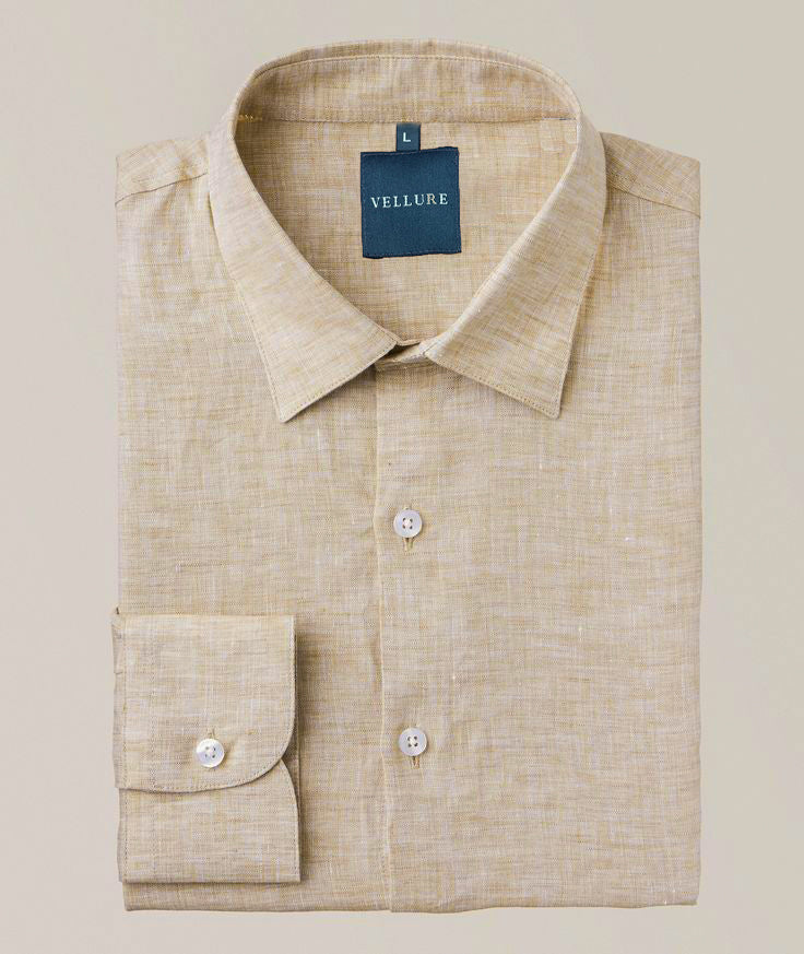 VELLURE Soft Touch Linen | Pure 60s Lea | Sand Beige